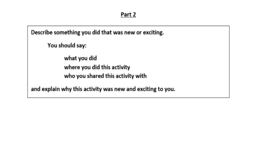 Speaking Test Part 2