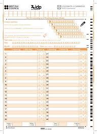 Listening Test answer sheet